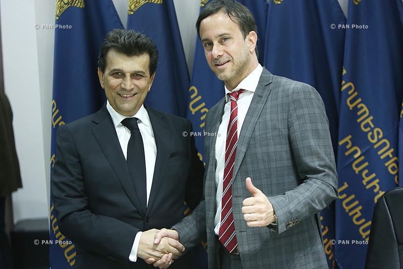 Meeting of RA Minister of Emergency Situations Armen Yeritsyan and UN Resident Coordinator/UNDP Resident Representative in Armenia Bradley Busetto