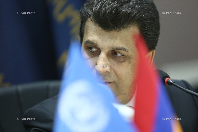 Meeting of RA Minister of Emergency Situations Armen Yeritsyan and UN Resident Coordinator/UNDP Resident Representative in Armenia Bradley Busetto