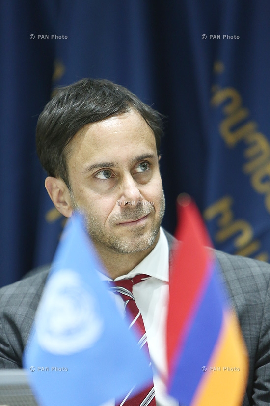 Meeting of RA Minister of Emergency Situations Armen Yeritsyan and UN Resident Coordinator/UNDP Resident Representative in Armenia Bradley Busetto