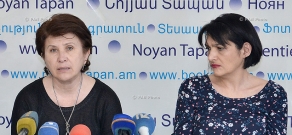 Пресс-конференция координатора съезда беженцев из Азербайджанской ССР Мариам Авагян и социолога, эксперта по Азербайджану Армине Адибекян