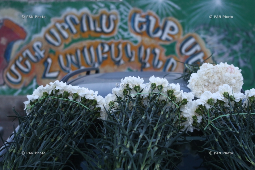 Yerevan's flower market on International Women's Day