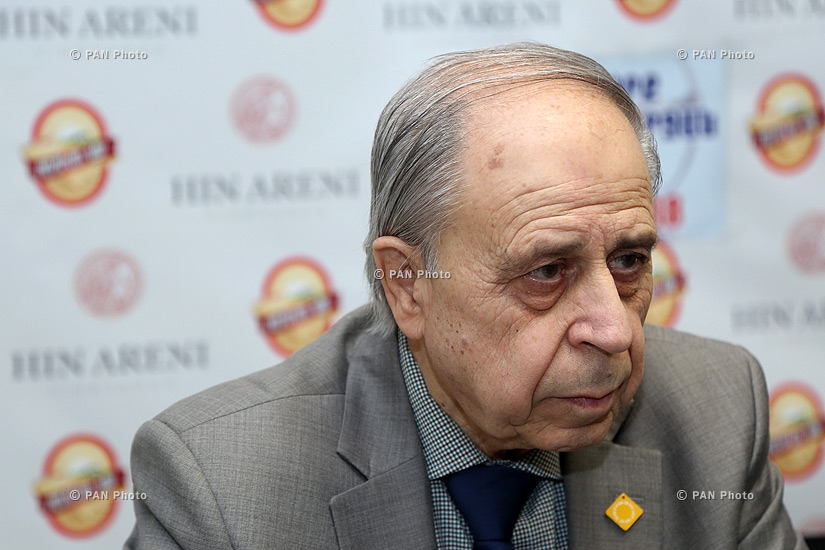 Press conference of Armenian Consumers' Association Chairman Armen Poghosyan, Achilles NGO President Eduard Hovhannisyan and sociologist Aharon Adibekyan