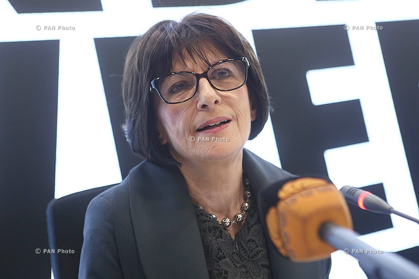 Press conference of Ucom CEO Hayk Yesayan and Ericsson Nikola Tesla President Gordana Kovačević