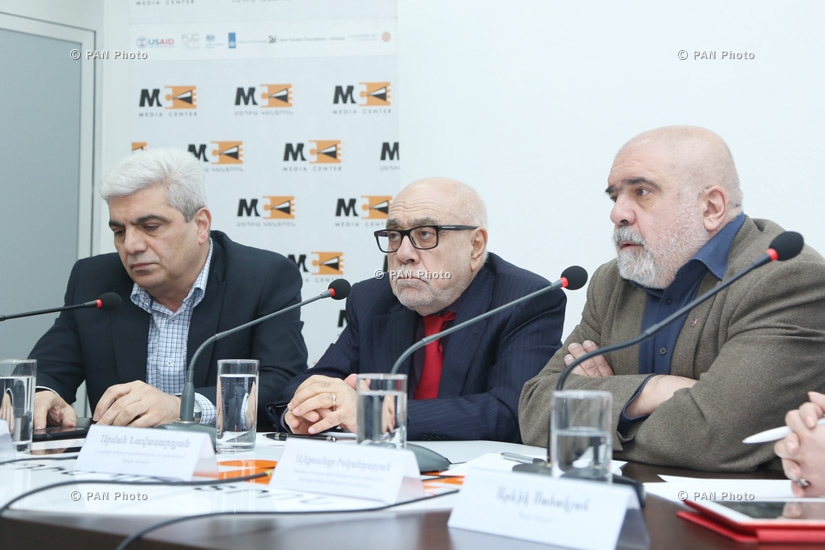 Քաղաքագետ Ալեքսանդր Իսկանդարյանի, ՀՀ արտակարգ և լիազոր դեսպան Արման Նավասարդյանի և ԳՏՀՎԿ ղեկավար Ստեփան Գրիգորյանի մամուլի ասուլիսը
