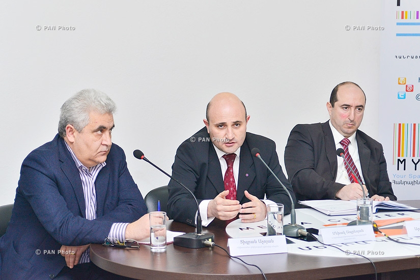 «Ավիատրանս» ընկերության գլխավոր տնօրեն Տիգրան Աչոյանի, Էկոնոմիկայի նախարարության Զբոսաշրջության վարչության պետ Մեխակ Ապրեսյանի և տնտեսագետ Արտակ Մանուկյանի ասուլիսը