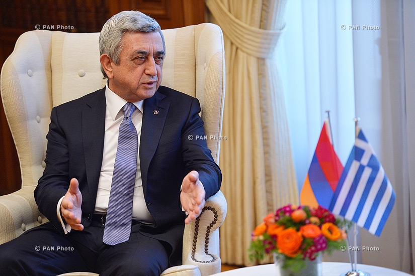 Աթենքում նախագահ Սերժ Սարգսյանը հանդիպել է Հունաստանի վարչապետ Ալեքսիս Ցիպրասի հետ