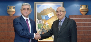 Armenian President Serzh Sargsyan met with the President of Cyprus House of Representatives Yiannakis Omirou