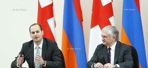 Совместная пресс-конференция Министра иностранных дел Армении Эдварда Налбандяна и Министра иностранных дел Грузии Михаила Джанелидзе