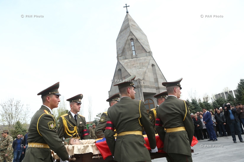 Funeral of contract serviceman Sasun Mkrtchyan, who was killed in the course of military operations on the line of contact between Nagorno Karabakh and Azerbaijan