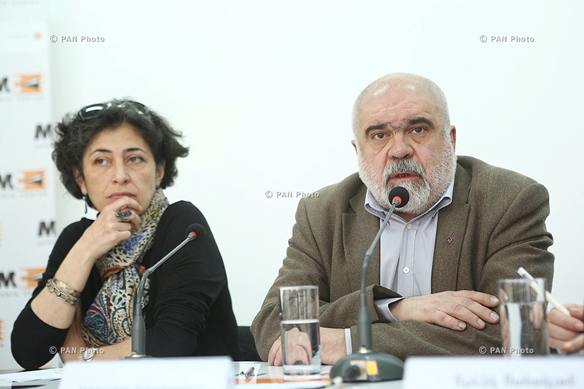 Пресс-конференция Александра Искандаряна, Степана Сафаряна и Марты Айвазян