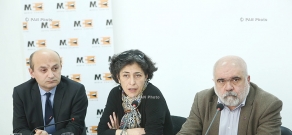 Пресс-конференция Александра Искандаряна, Степана Сафаряна и Марты Айвазян