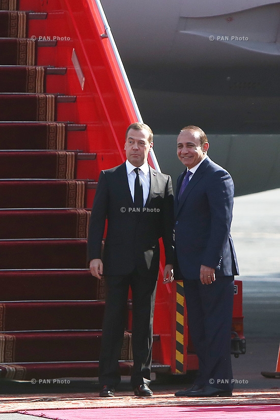 Official welcoming ceremony for Russia's Prime Minister Dmitry Medvedev 