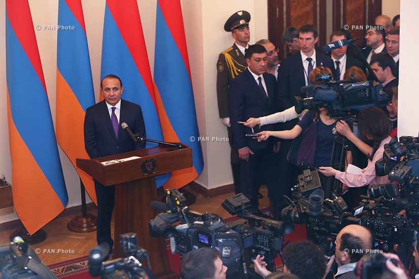 Совместная пресс-конференция премьер-министра Армении Овика Абрамяна и премьер-министра России Дмитрия Медведева