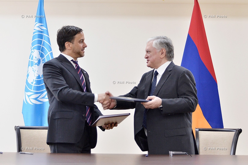 Հայաստանի և ՄԱԿ-ի միջև համագործակցության վերաբերյալ փաստաթղթերի ստորագրում