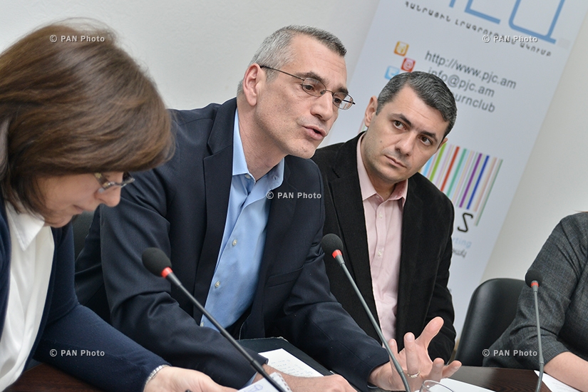 Press conference of Regional Studies Center Director Richard Giragosian and  Caucasus Institute Deputy Director Sergey Minasyan