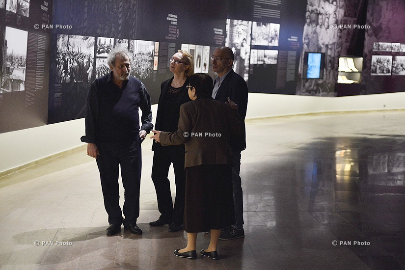 Russian choreographer, ballet master Boris Eifman and philanthropist Constantine Lusignan-Rizhinashvili' visit Tsitsernakaberd Memorial and Armenian Genocide Museum-Institute