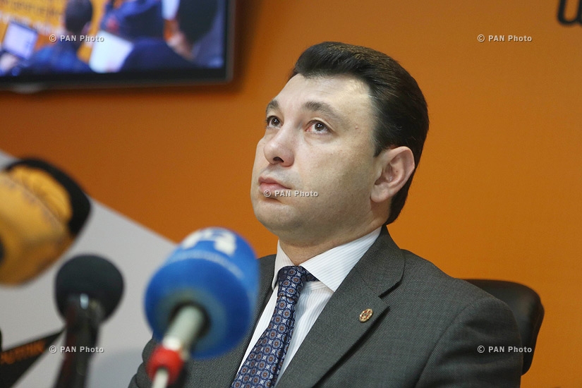 Press conference of Vice Speaker of Armenian parliament Eduard Sharmazanov