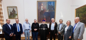 Католикос Всех Армян Гарегин II принял лауреатоя Нобелевской премии Джона Уоррена, Аарона Чехановера, Дана Шехтмана и Эй-ичи Негиши