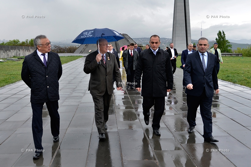 Members of the RA NA Standing Committee on Defense, National Security and Internal Affairs and Russian Council's Defense and Security Committee visit Tsitsernakaberd and  Armenian Genocide Museum