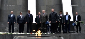 Members of the RA NA Standing Committee on Defense, National Security and Internal Affairs and Russian Council's Defense and Security Committee visit Tsitsernakaberd and  Armenian Genocide Museum