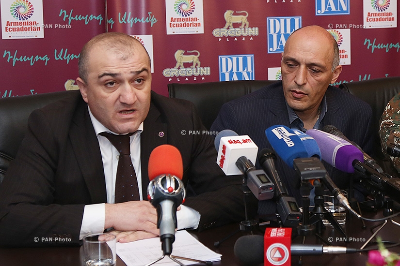 Press conference of Deputy Head of the State Social Security Service  Smbat Saiyan and lawyer for Armenia’s Ministry of Defense  Martin Mkrtchyan