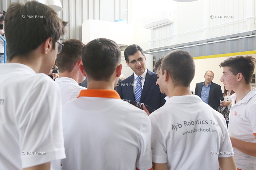 Press conference on Ayb School’s robotics team's victory in U.S.-hosted 'National Robotics Challenge' competition