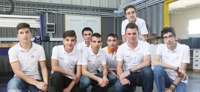 Пресс-конференция, посвященная победе команды робототехников ереванской школы «Айб» в американском конкурсе  Robotic Challenge