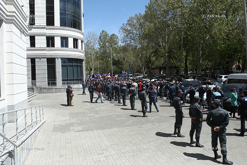 Protest rally in support of  Armenian businessman Levon Hayrapetyan, who has been sentenced to 4 years in prison  by Moscow court