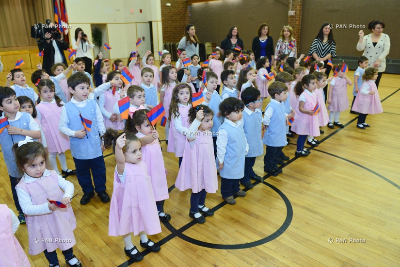 Armenia's President Serzh Sargsyan visits the Edward Kennedy Institute and St. Stephen's national seminary in Massachusetts