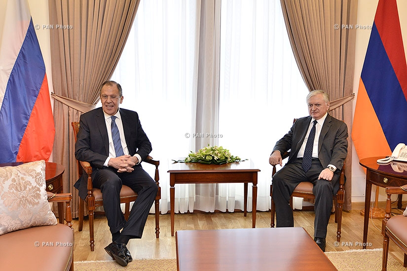 Министр иностранных дел Армении Эдвард Налбандян принял Министра иностранных дел России Сергея Лаврова