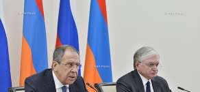 Совместная пресс-конференция Министра иностранных дел Армении Эдварда Налбандяна и Министра иностранных дел России Сергея Лаврова