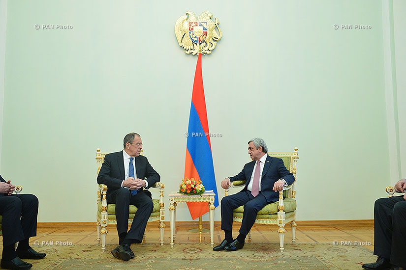 Президент Армении Серж Саргсян принял Министра иностранных дел России Сергея Лаврова