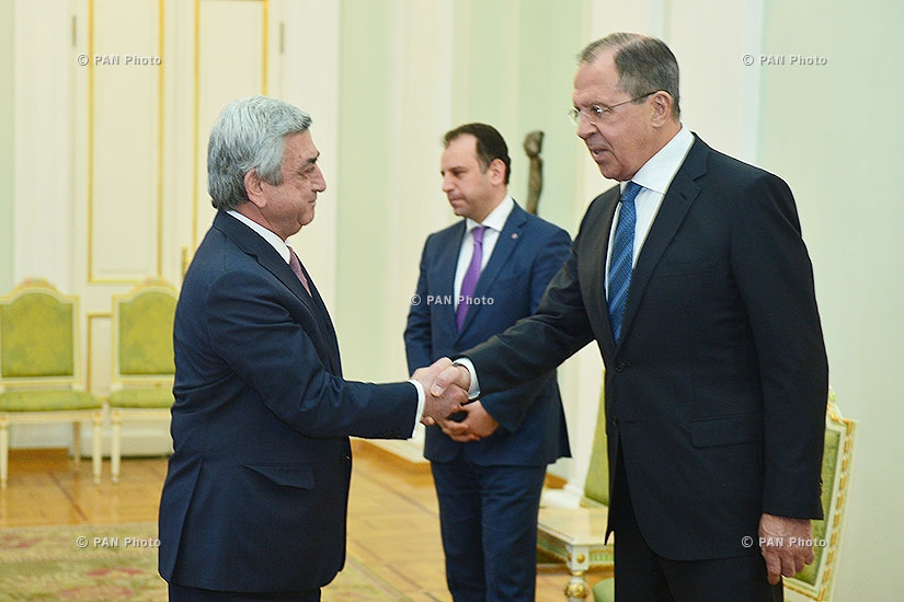 Президент Армении Серж Саргсян принял Министра иностранных дел России Сергея Лаврова