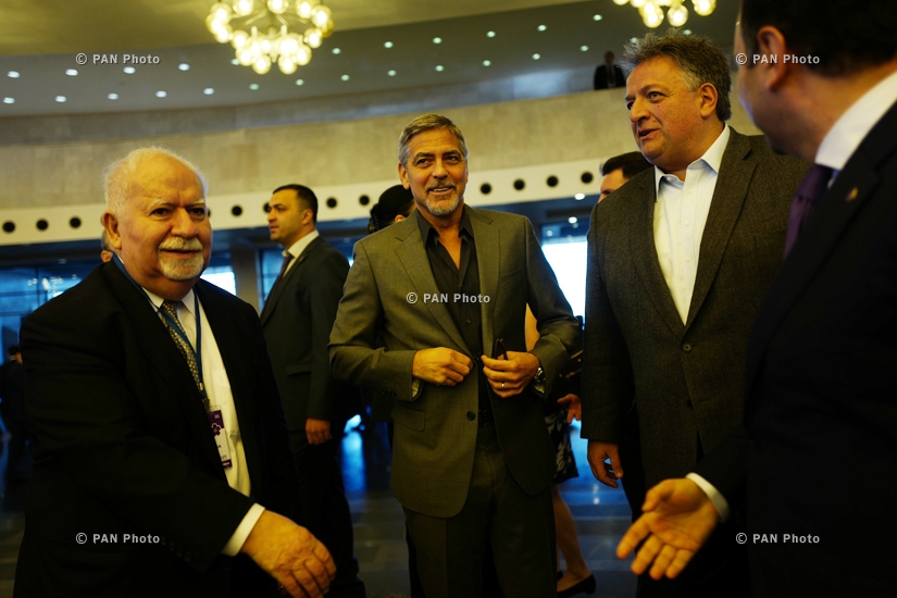 Vartan Gregorian, George Clooney, Noubar Afeyan 