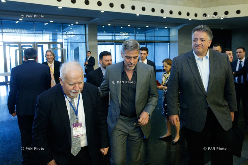 Vartan Gregorian, George Clooney, Noubar Afeyan 