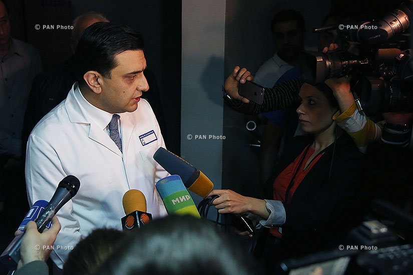 Briefing of Armenian Health Minister Armen Muradyan in Republican Medical Center  