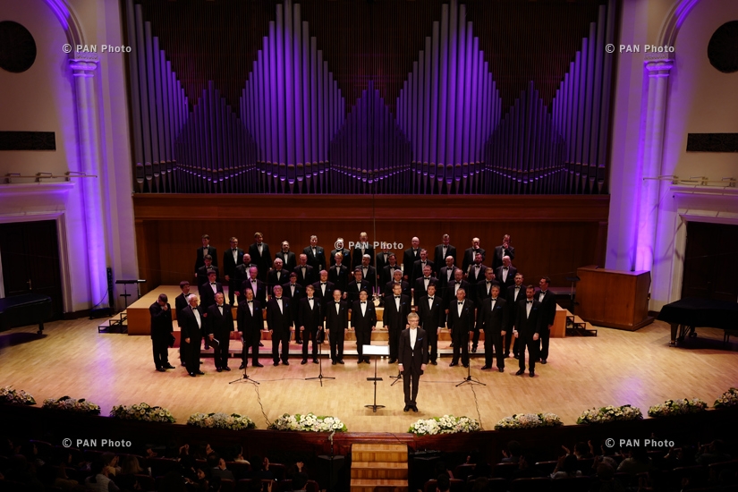 Эстонский национальный мужской хор в концертном зале им. Арама Хачатуряна в Ереване