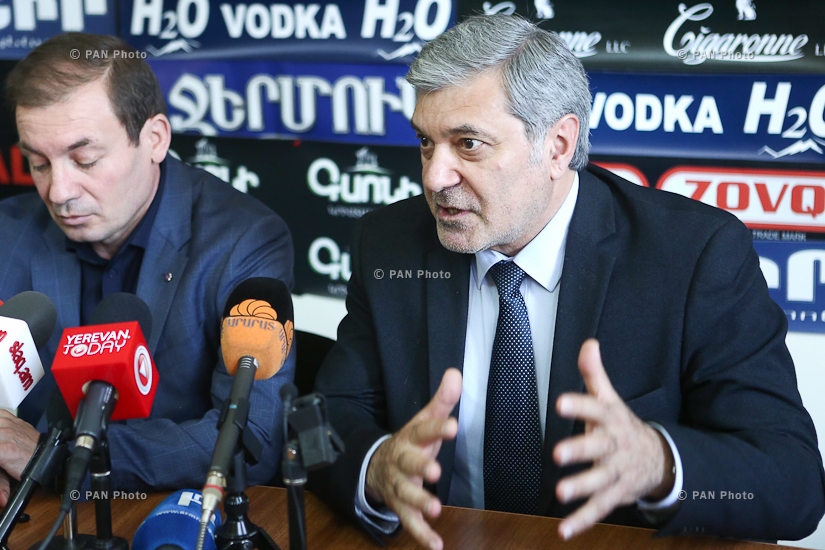 Press conference of RPA member Artak Davtyan and Armenian National Movement board member Hovhannes Igityan