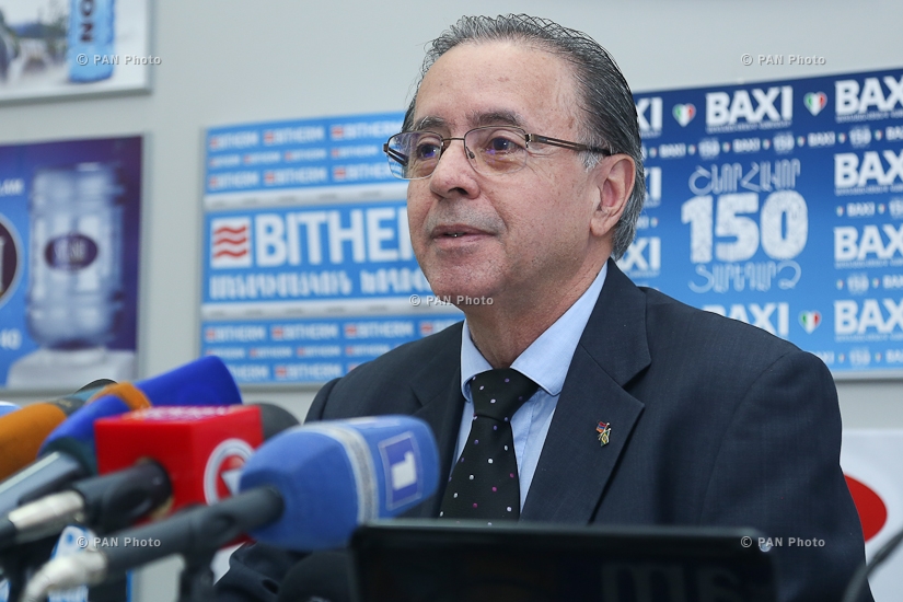 Press conference of  Ambassador of Brazil to Armenia Edson Marinho Duarte Monteiro
