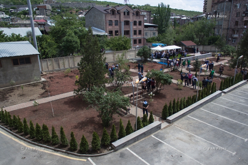Unveiling of courtyard and a public water fountain, tree-planting organized in the framework of events marking the Public Television’s 60th and Public Radio’s 90th anniversaries