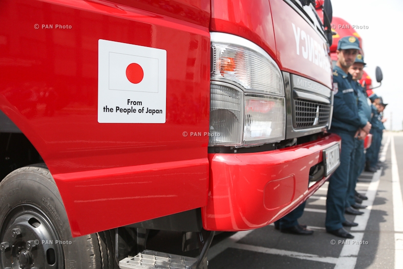 Ճապոնիայի կառավարության կողմից ՀՀ ԱԻ նախարարությանը տրամադրված շարժական կառավարման նոր ավտոմեքենաների շնորհանդեսը