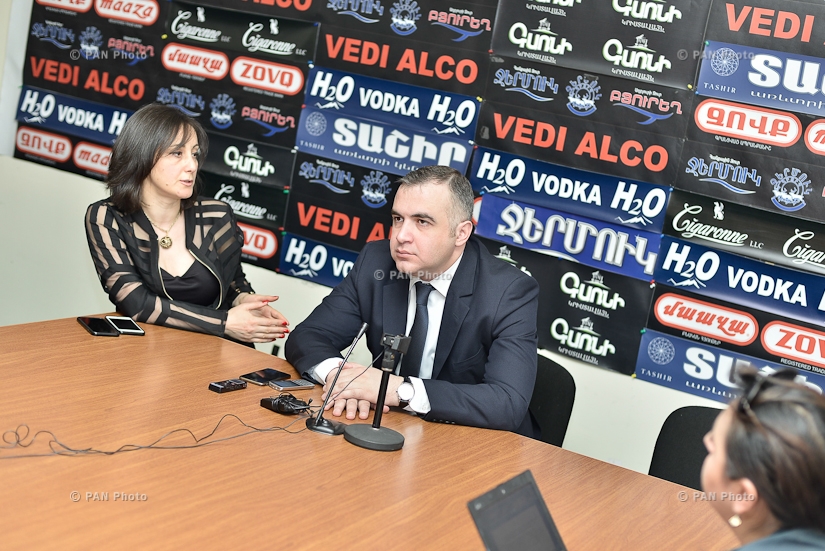 Press conference of RPA member Levon Martirosyan and Yerevan press Club's President Boris Navasardyan