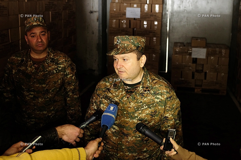 Press tour observes Vayk N military unit and supply base in Armenia’s Vayots Dzor province
