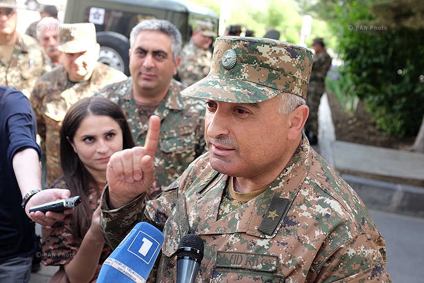 Press tour observes Vayk N military unit and supply base in Armenia’s Vayots Dzor province