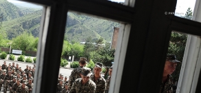 Press tour observes Vayk N military unit and supply base in Armenia’s Vayots Dzor province