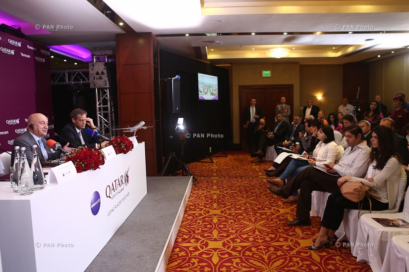 Press conference of Qatar Airways Chief Commercial Officer Hugh Dunleavy on Yerevan-Doha maiden flight