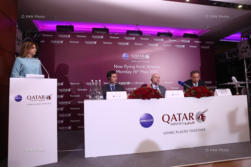 Qatar Airways-ի գլխավոր կոմերցիոն տնօրեն Հյու Դանլիվիի մամուլի ասուլիսը՝ նվիրված Երևան-Դոհա առաջին չվերթին
