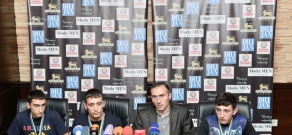 Пресс-конференция золотых призеров Европейского чемпионата по кунг-фу и президента федерации кунг-фу Армении Саркиса Арутюняна 