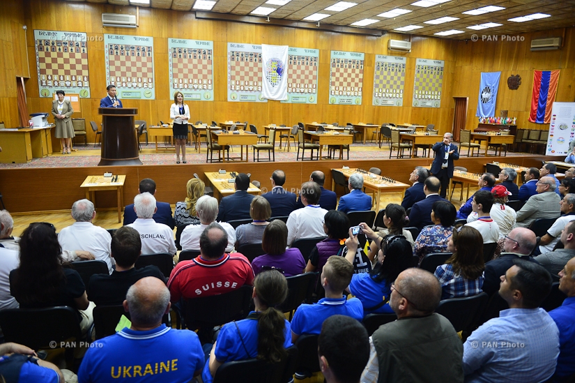 Opening ceremony of the World Individual Deaf Chess Championship and inauguration of the Shengavit Chess School for Children