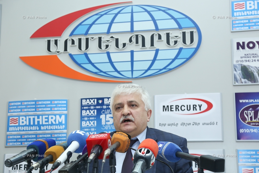 Press conference of Gagik Melikyan , the head of Armenia's assessment and testing center